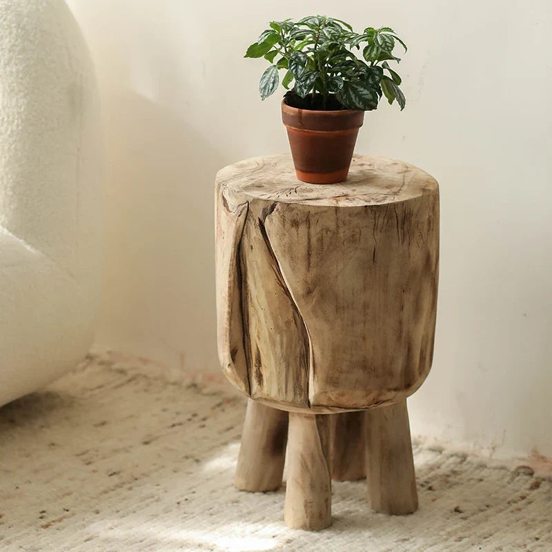 Wood Display Stand | Vintage Rustic Solid Wood | 17 x 11 in