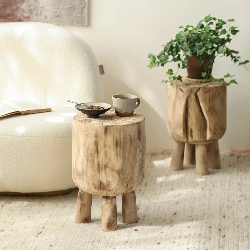 Wood Display Stand | Vintage Rustic Solid Wood | 17 x 11 in