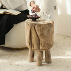 Wood Display Stand | Vintage Rustic Solid Wood | 17 x 11 in