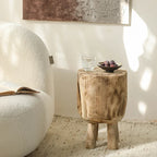 Wood Display Stand | Vintage Rustic Solid Wood | 17 x 11 in