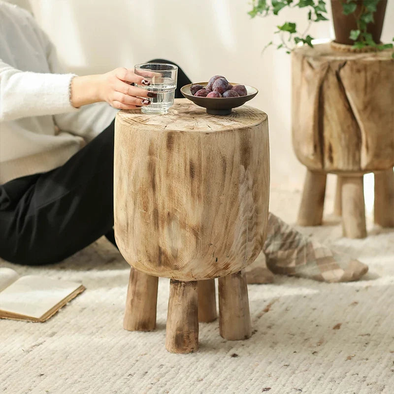 Wood Display Stand | Vintage Rustic Solid Wood | 17 x 11 in