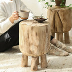 Wood Display Stand | Vintage Rustic Solid Wood | 17 x 11 in