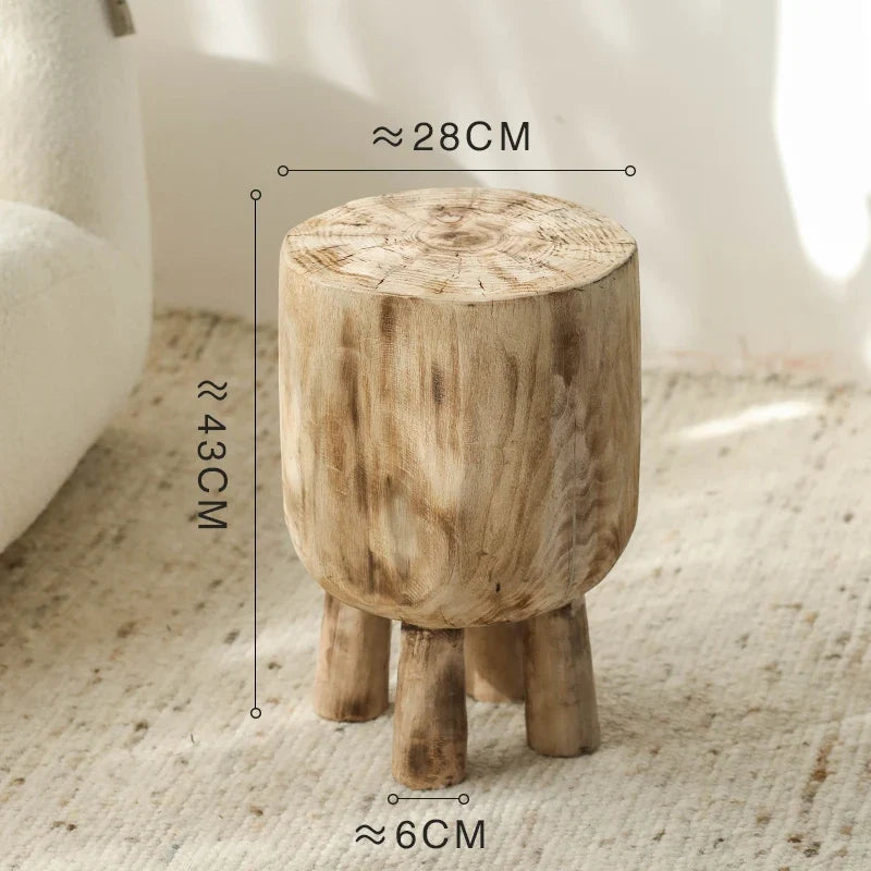 Wood Display Stand | Vintage Rustic Solid Wood | 17 x 11 in