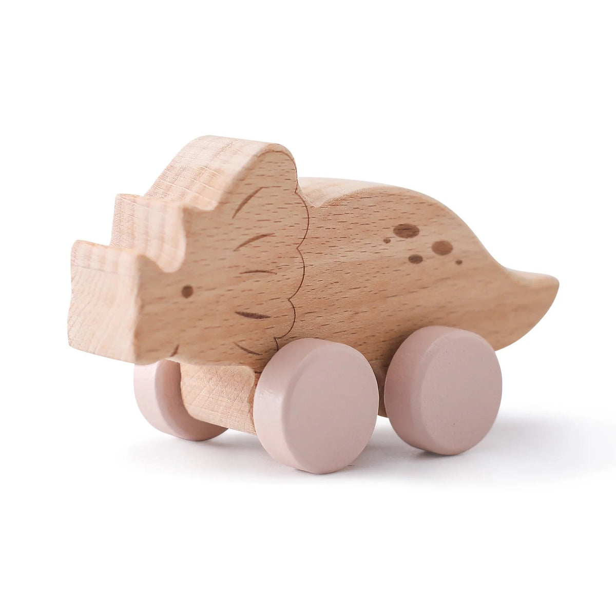 Wooden Dinosaur Toy | Rolling Wheels & Movable Limbs | Buy 1 Get 1 Free