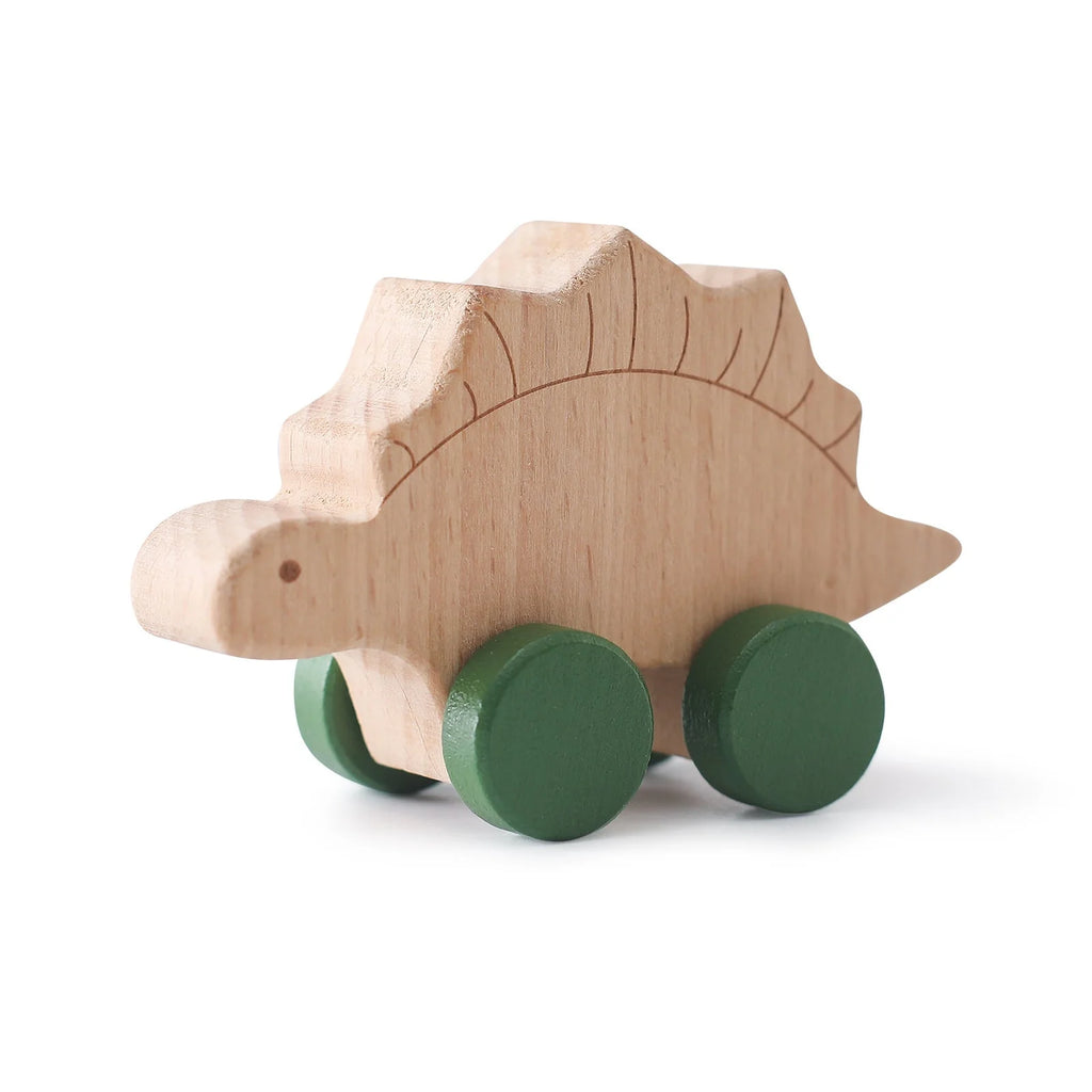 Wooden Dinosaur Toy | Rolling Wheels & Movable Limbs | Buy 1 Get 1 Free