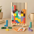 Wooden Tetris Puzzle Board | Upright & Tactile Pieces