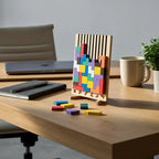Wooden Tetris Puzzle Board | Upright & Tactile Pieces