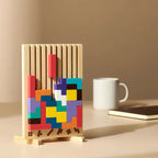Wooden Tetris Puzzle Board | Upright & Tactile Pieces