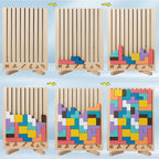 Wooden Tetris Puzzle Board | Upright & Tactile Pieces