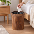 Wooden Trash Bin | Natural Wood Finish & Removable Lid