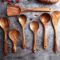Wooden Utensil Set | Natural Hardwood & Food-Grade Finish | 7-Piece
