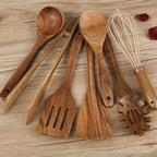 Wooden Utensil Set | Premium Wood & Cookware-Safe | 7-Piece Set