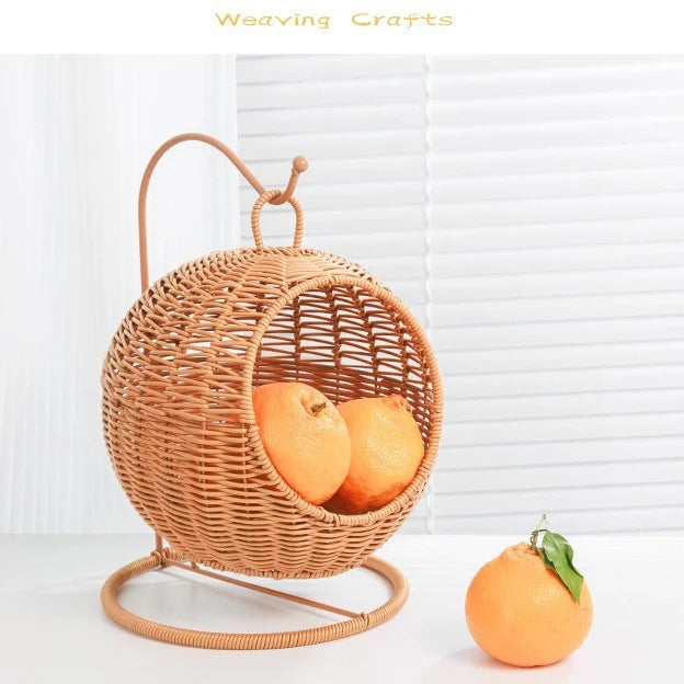 Woven Storage Basket | Durable Wicker & Spherical Open-Top
