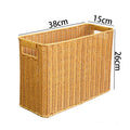 Woven Storage Basket | Handwoven Natural Finish & Built-In Handles | 38 x 15 x 26 cm