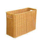 Woven Storage Basket | Handwoven Natural Finish & Built-In Handles | 38 x 15 x 26 cm