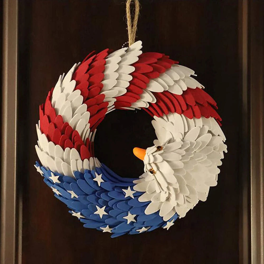 Wreath | Handcrafted 3D Eagle & Weather-Resistant | Tribute for Veterans