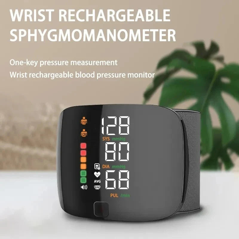 Wrist Blood Pressure Monitor | Voice Alerts & Large LCD